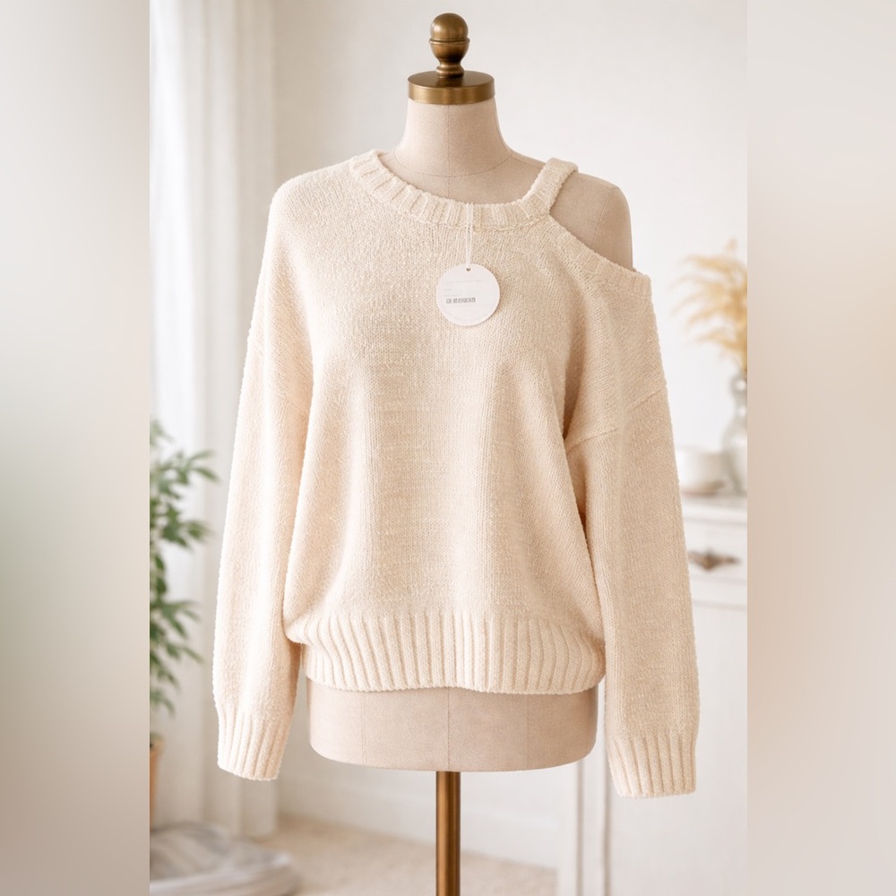 Chenille pullover sweater